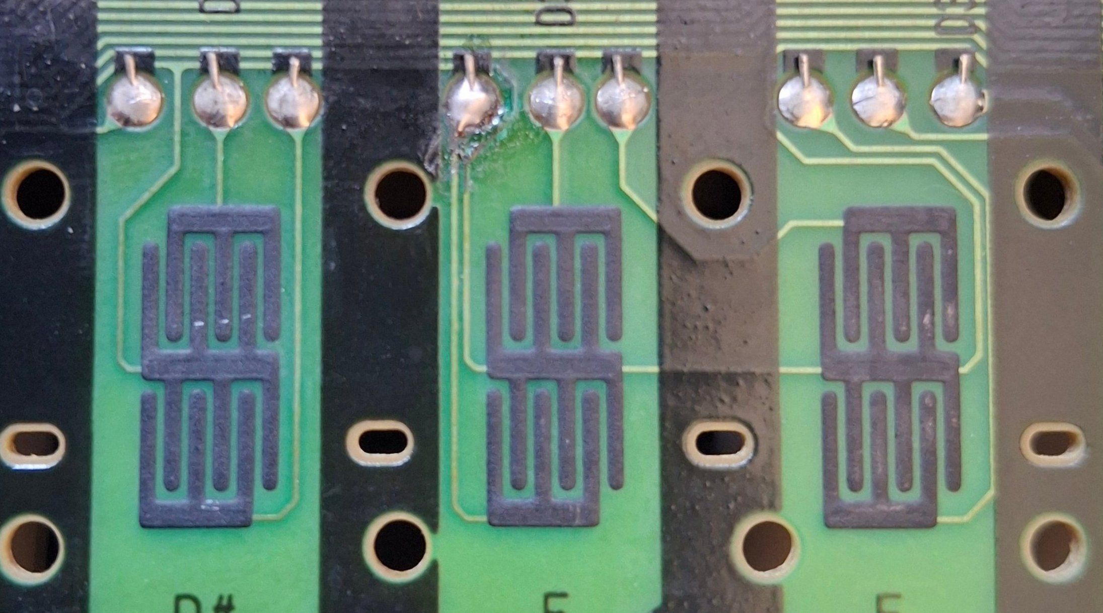 re-soldered connection