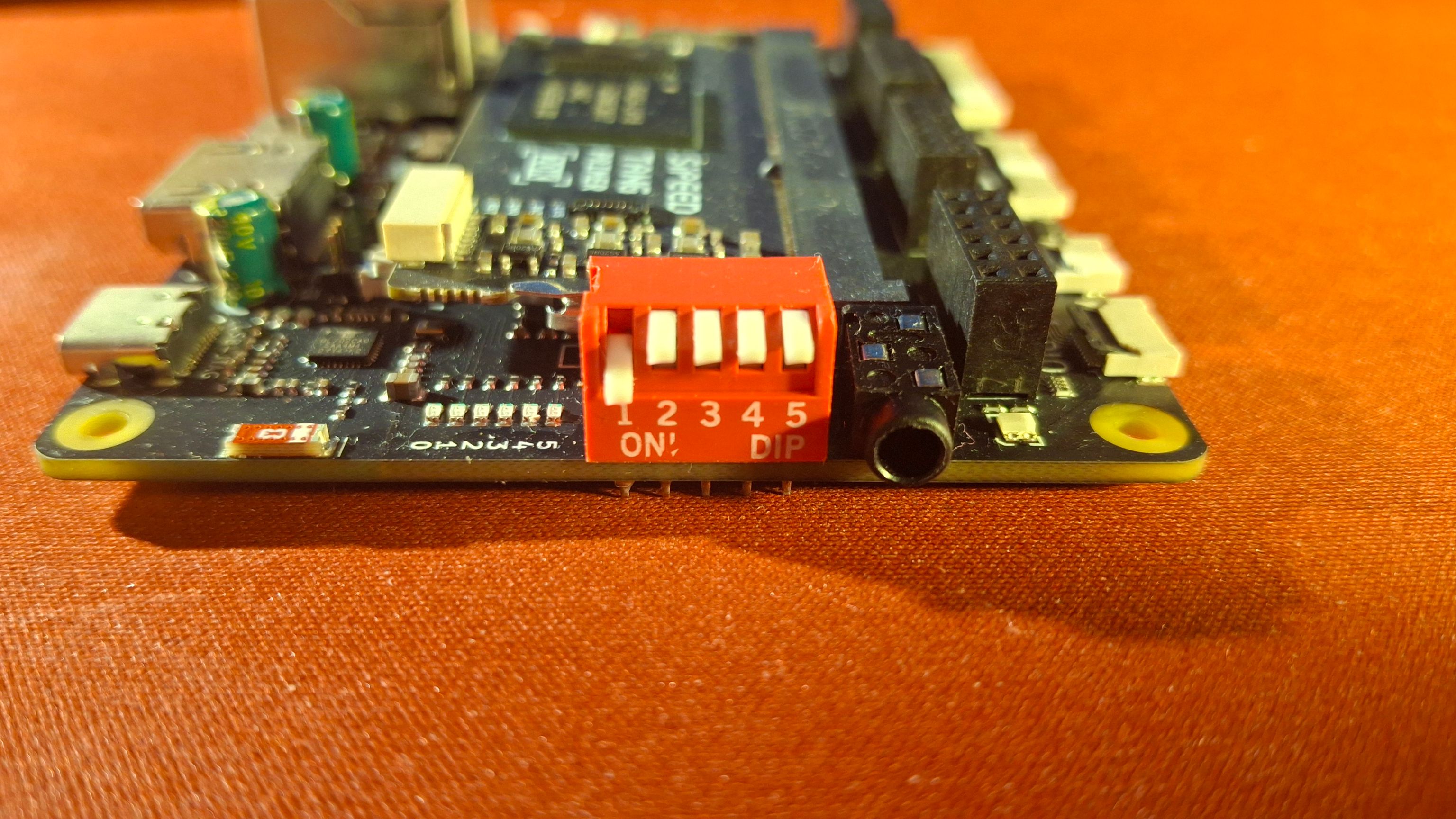 Switch 1 in the down position to enable the Tang Primer 20K core board