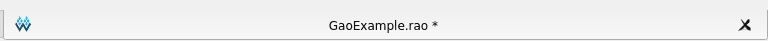 GaoExample.rao tab with an asterisk in its title, indicating unsaved changes